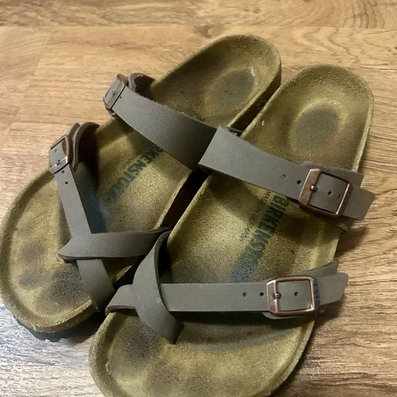 Birkenstock Taupe Mayari Cross-Strap Sandals - Picture 3 of 11